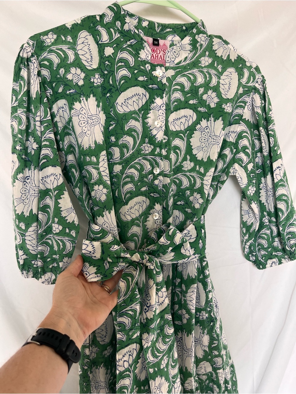 Indian Block Print Flowy Midi Dress
